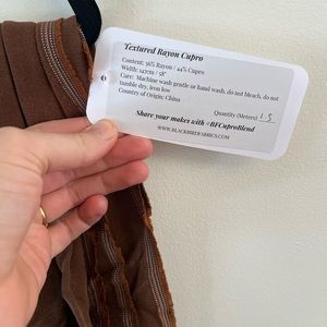 Blackbird Fabrics - 1.5m Hazelnut Brown Textured Rayon Cupro